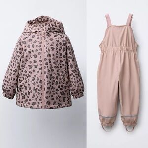 ZARA RUBBERIZED JACKET AND OVERALLS